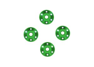 Green Aluminum Wheel Washers (4)