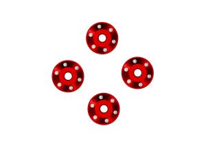 Red Aluminum Wheel Washers (4)