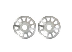 Pro Scale Silver Aluminum Wheel Centers (2)