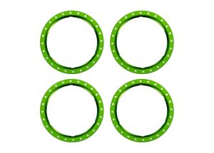 Pro Scale Green Aluminum Beadlock Rings (4)