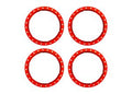 Pro Scale Red Aluminum Beadlock Rings (4)