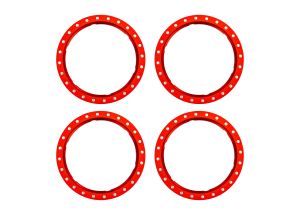 Pro Scale Red Aluminum Beadlock Rings (4)