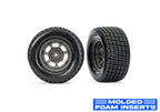 Dirt Oval Gray Front Wheels w/ Hoosier Tires (2), Part #10473R
