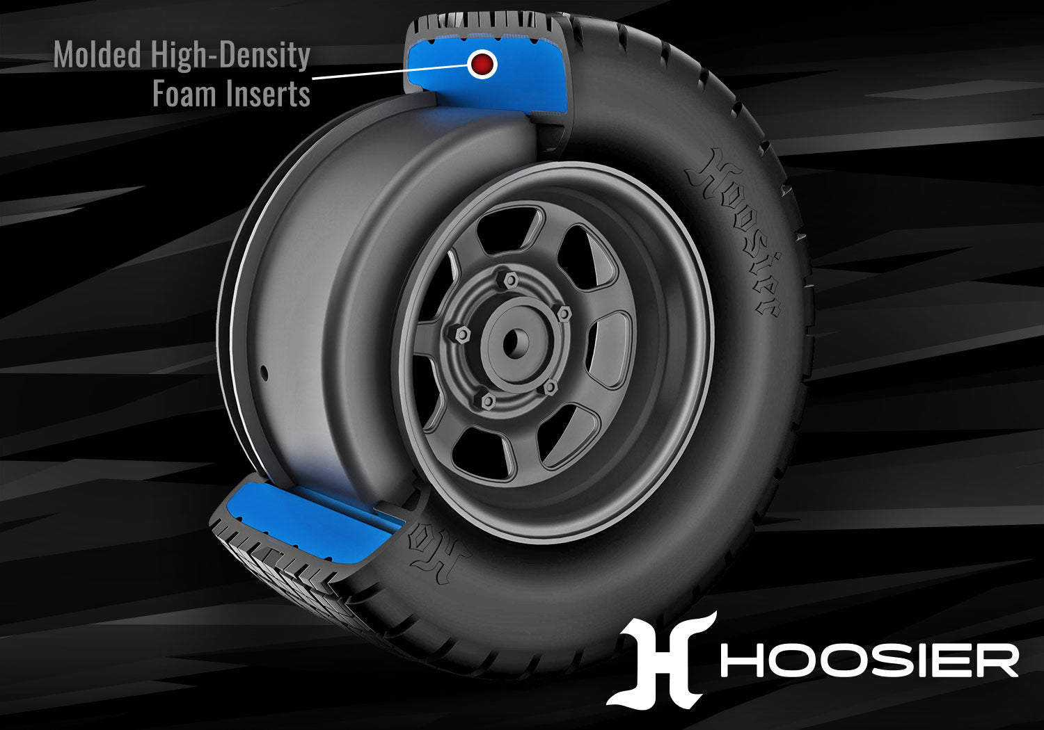 Dirt Oval Gray Front Wheels w/ Hoosier Tires (2), Part #10473R