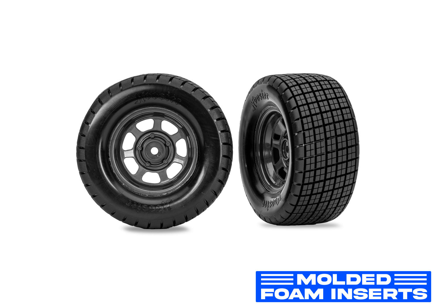 Dirt Oval Gray Rear Wheels w/ Hoosier Tires (2), Part #10474R