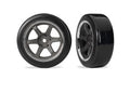 1.9" Gray 6-Spoke Front Wheels & Hard Drift Tires (2)