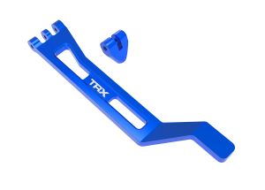 Blue Aluminum Battery Hold-Down Strap w/ Post