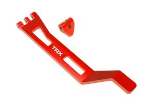 Red Aluminum Battery Hold-Down Strap w/ Post