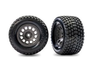 Gray Rear Mini XRT Wheels w/ Gravix Tires (2)