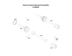Front Extreme Heavy-Duty Steel CV Driveshafts (2), Part #9051x