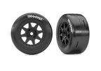 Black Rear Mini Rally Wheels w/ Slick Tires (Soft) (2), Part #10875-BLK