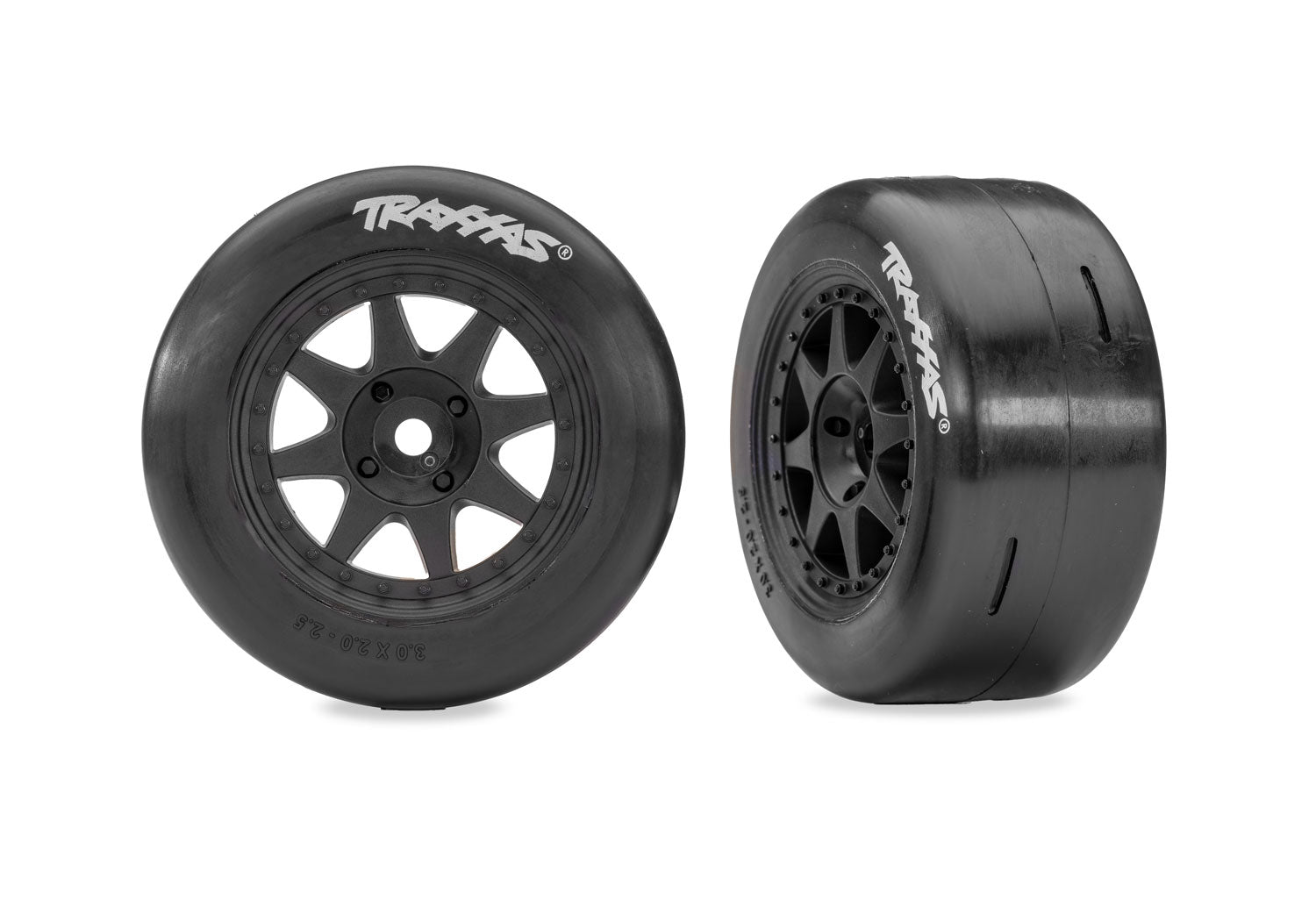 Black Rear Mini Rally Wheels w/ Slick Tires (Soft) (2), Part #10875-BLK