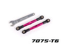 TUBES 75 mm Pink Aluminum Front Toe Links (2)