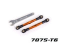 TUBES 75 mm Orange Aluminum Front Toe Links (2)