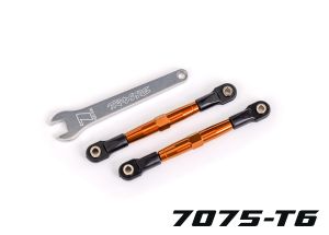 TUBES 75 mm Orange Aluminum Front Toe Links (2)