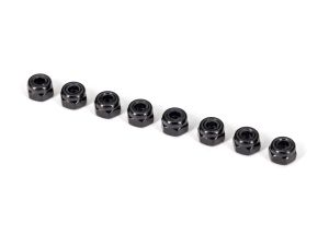 3 mm Black Nylon Locking Nuts (8)