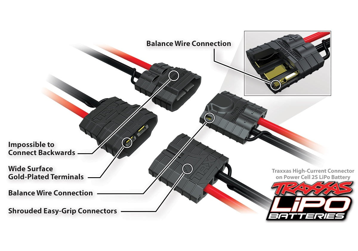 3500 mAh 7.4 Volt 2-Cell LiPo Battery, Part #2825x