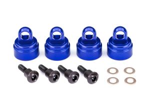 Blue Aluminum Shock Caps (4)