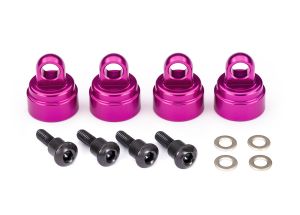 Pink Aluminum Shock Caps (4)