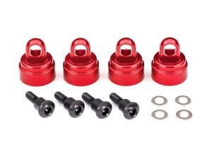 Red Aluminum Shock Caps (4)
