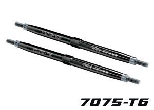 TUBES 124 mm Black Aluminum Rear Toe Links (2)