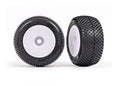 3.8" White Dished Wheels & Response Pro Tires (2)