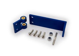 Blue Aluminum Rudder Mount with Hardware