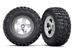 SCT Satin Chrome & Black Wheels & Kumho Tires (2)