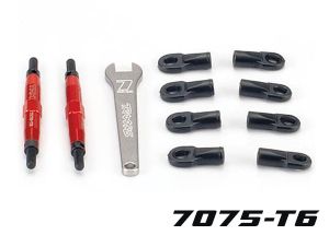 TUBES 74 mm Red Aluminum Toe Links (2)