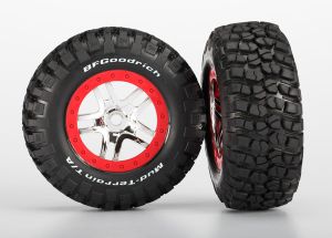 Split-Spoke Chrome & Red Wheels & BFG Tires (2)