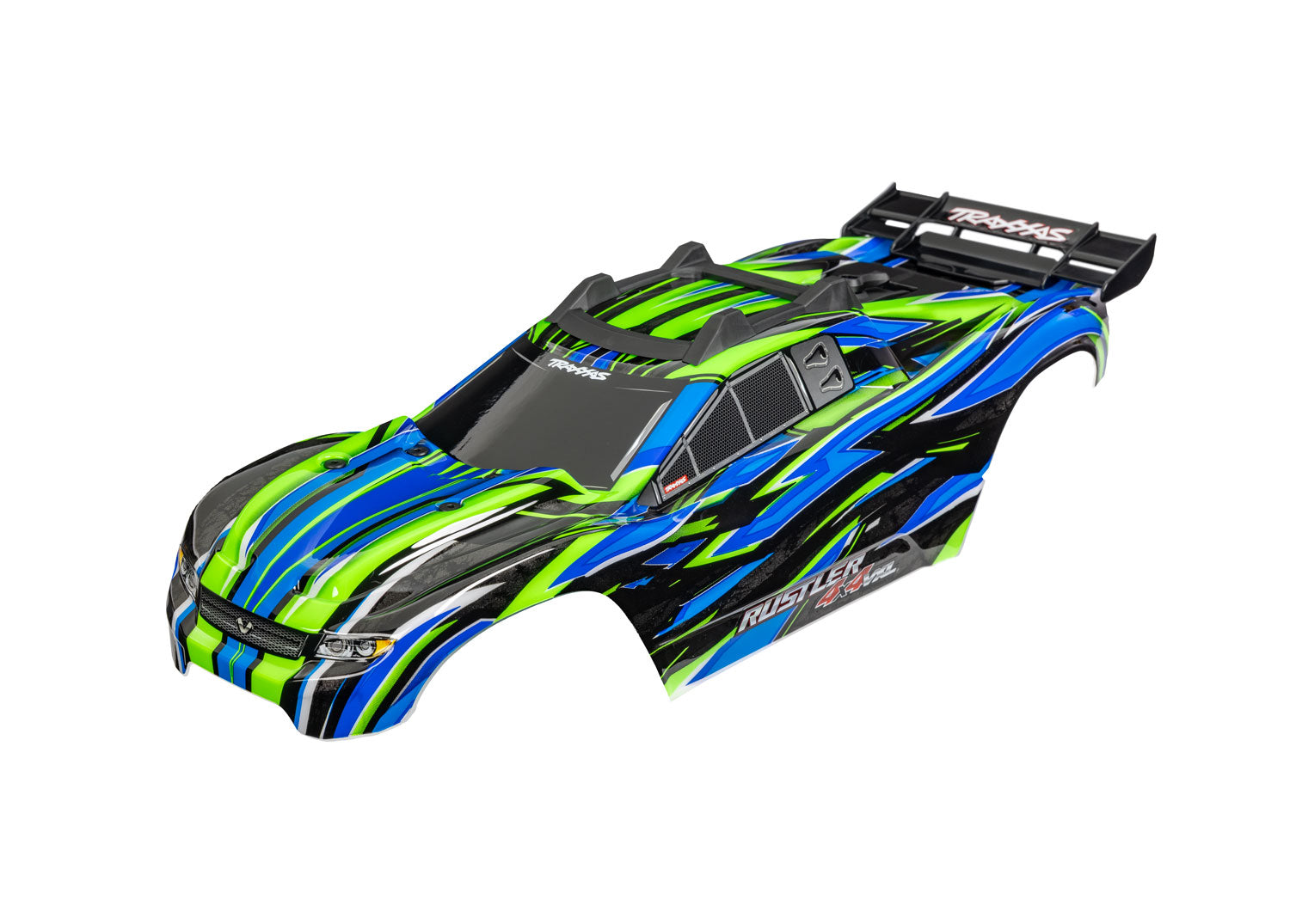 Rustler 4X4 VXL Green Clipless Body, Part #6785-GRN