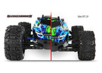 5-Spoke 2.8" Black Wheels & Sledgehammer Tires (2), Part #6792