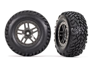 Gray Split-Spoke Wheels w/ SCT Tires (2)