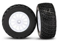 White 12-Spoke Rally Wheels w/ S1 Rally Tires (2)