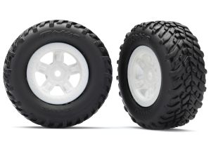 White 5-Spoke wheels with SCT Tires (2)