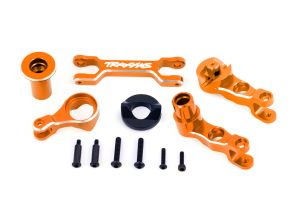 X-Maxx Orange Aluminum Steering Bellcranks
