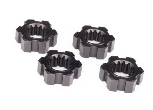 24 mm Gray Aluminum Splined Hex Wheel Hubs (4)