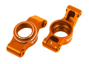 X-Series Orange Aluminum Rear Stub Axle Carriers (L&R)