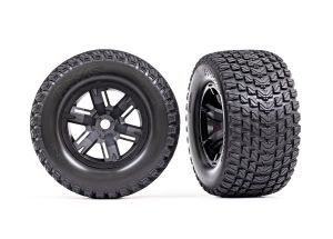 X-Maxx Black Wheels w/ Gravix Race Tires (L&R)