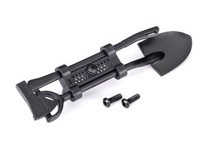 Black Shovel and Axe with Mounting Hardware