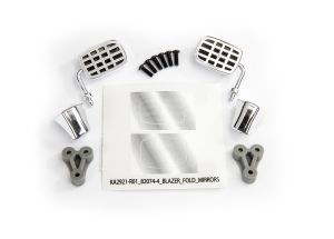 Folding Chrome Side Mirrors with Hardware (L&R)