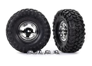 2.2" Slotted Chrome Wheels & Canyon Trail Tires (2)