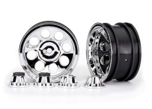 2.2" Chrome Wheels with Center Caps