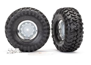 1.9" Chrome Wheels w/ Canyon Trail Tires & Caps (2)