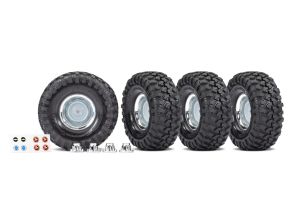 1.9" Chrome Wheels w/ Canyon Trail Tires & Caps (4)