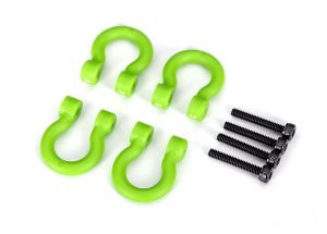 Green Bumper D-Rings with Screws, 8234-GRN