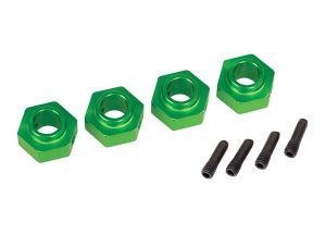 Green Aluminum 12 mm Wheel Hubs (4) & Screw Pins, 8269G