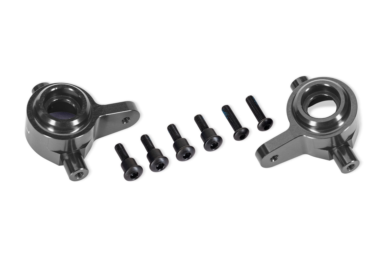 Gray Aluminum Steering Blocks (L&R), Part #9064-Gray