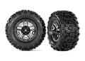 2.8" Black Chrome Wheels & Sledgehammer Tires (2), Part #9072