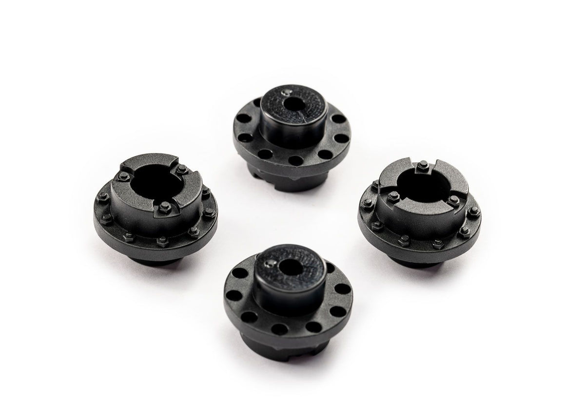 Black Monster Truck Wheel Hub Covers (4), Part #9075